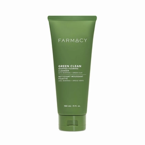 Farmacy Foaming Face Wash for Oily Skin - Whipped Greens Oil-Free Gentle Facial Cleanser   Exfoliator - Infused with Green Clay to Remove Impurities, Control Oil   Maintain Skin Hydration (5 fl oz)