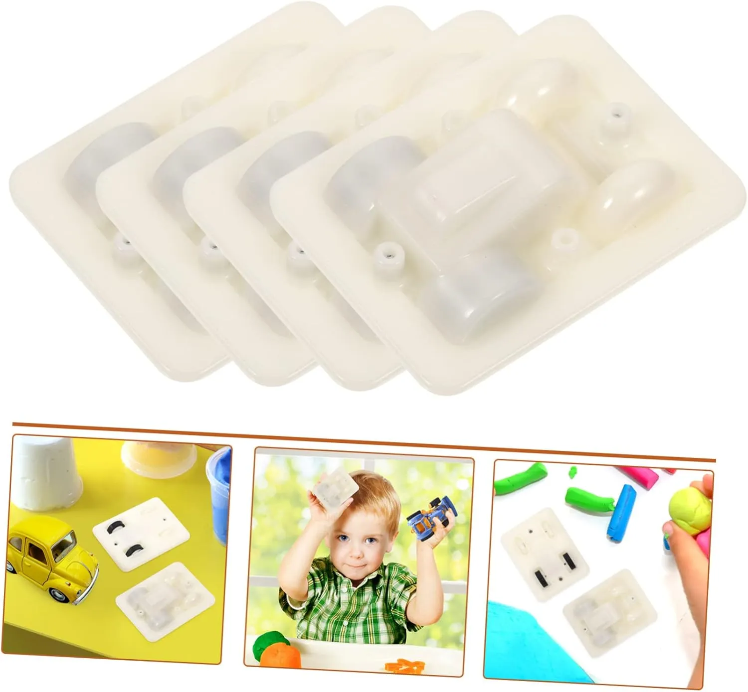 FAVOMOTO 20pcs Boy Girl Car Base Pottery Clay Crafts Compatible Friction Powered Vehicles to Store for Creative Play for Boys and Girls