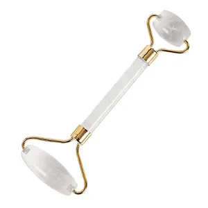 Fengshui natural transparent jade double-headed roller massage lifting facial beauty tool