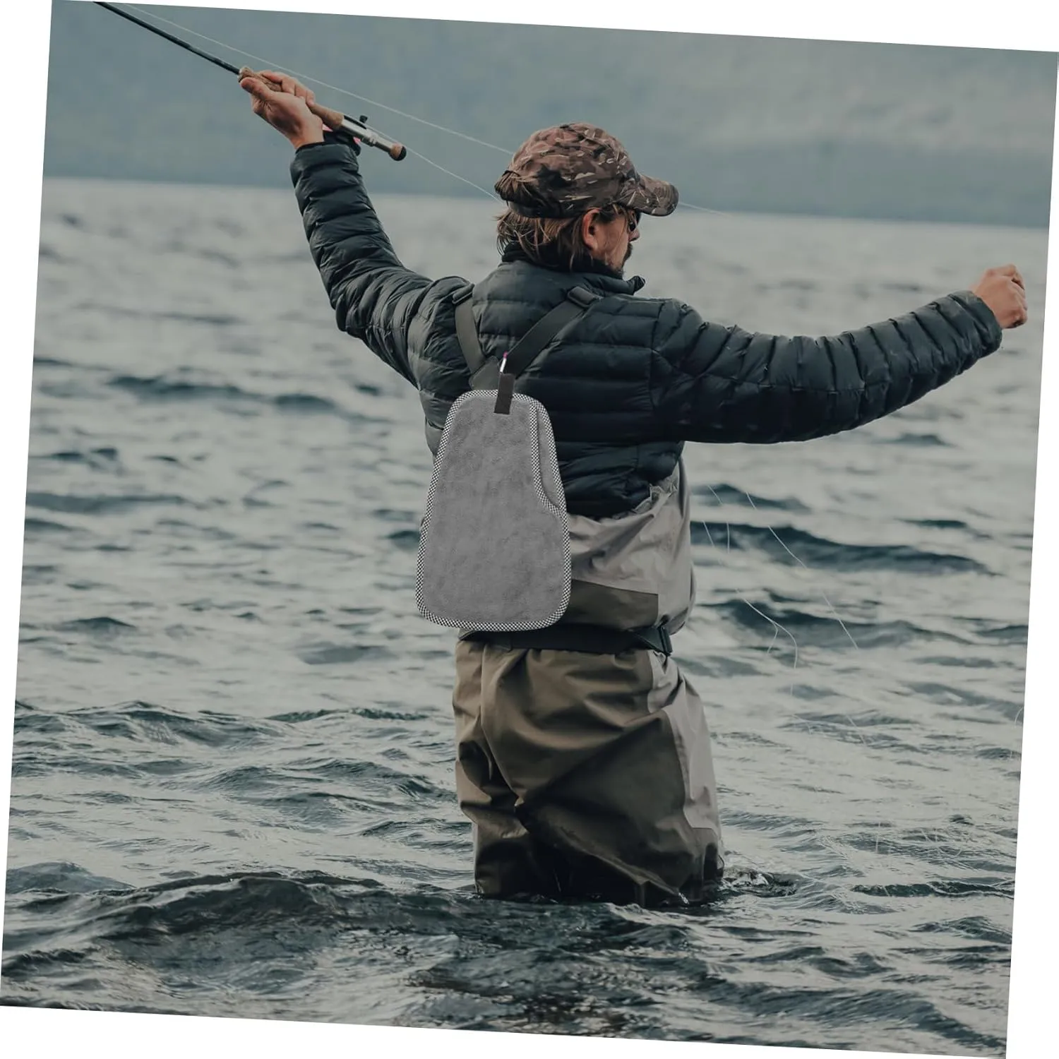 Fish Grabber Tool Fishing Towel Fishing Accessories Piercing Tools Waterproof Towel Fishing Boat Accessories Skidproof Towels Fishing Puncture Proof Boat Towels Outdoor Bait Metal