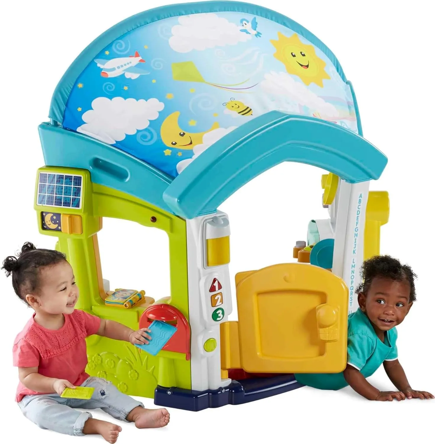 Fisher-Price Baby & Toddler Toy Laugh & Learn Smart Learning Home Playhouse with Lights Sounds & Activities for Infants Ages 6  Months