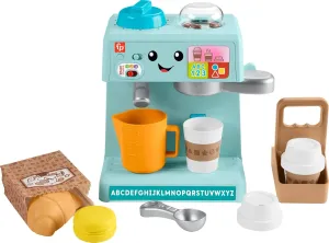 Fisher-Price Toddler Toy Laugh & Learn Coffee Café Musical Playset with Educational Songs & 10 Pretend Play Pieces for Kids Ages 18  Months