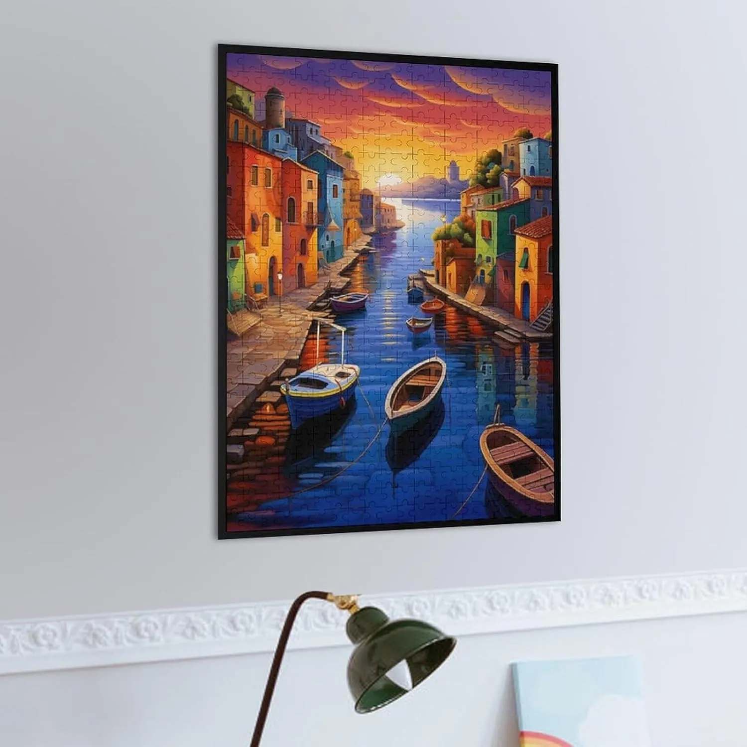 Fishing Village Jigsaw Puzzle for Adults and Kids Challenging Puzzle Game Nights Jigsaw Puzzle Unique Gifts 500 Piece Funny Puzzles for Family Wedding Graduation Friends