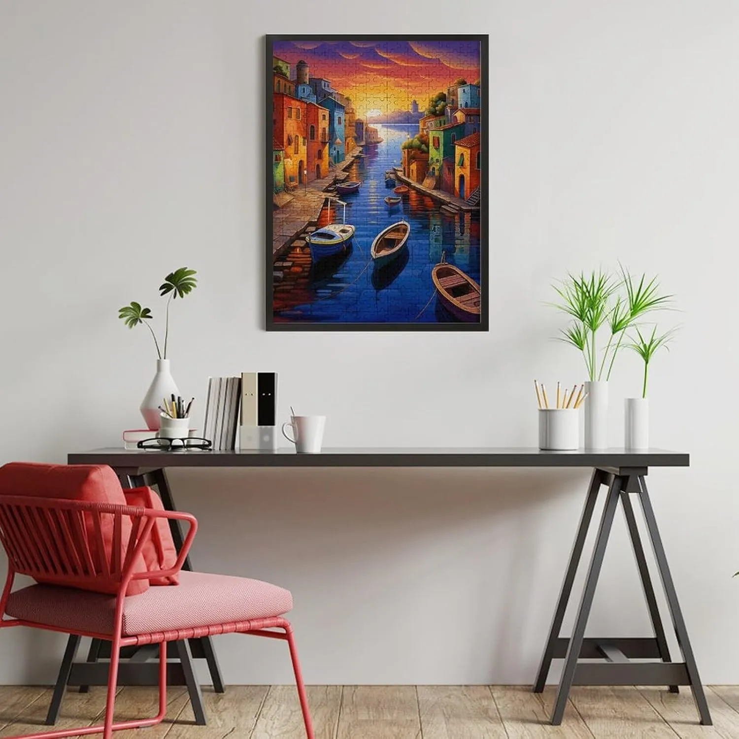 Fishing Village Jigsaw Puzzle for Adults and Kids Challenging Puzzle Game Nights Jigsaw Puzzle Unique Gifts 500 Piece Funny Puzzles for Family Wedding Graduation Friends