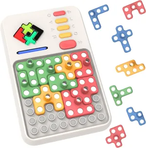Fistone Super Blocks Pattern Matching Puzzle Games with 1000  Challenges Brain Teaser STEM Toys, Shape Pattern Blocks Tangram Geometry Games Montessori Educational Gift for Boys Girls