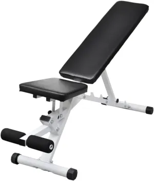 Fitness Workout Utility Bench with Adjustable Backrest for Strength Training, Steel Construction, Comfortable Padded Cushion, Compact Size