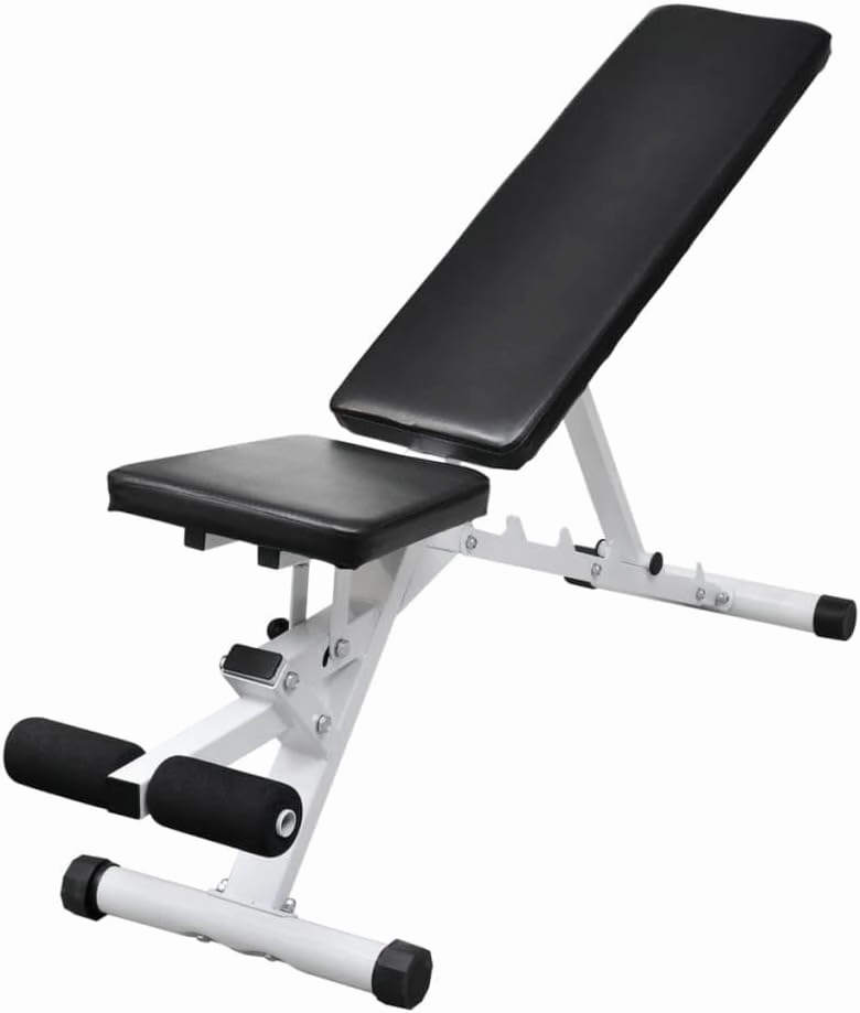 Fitness Workout Utility Bench Adjustable Backrest for Strength Training, Durable Steel Construction, Comfortable Padding, Compact Design