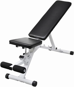 Fitness Workout Utility Bench Adjustable Backrest for Strength Training, Durable Steel Construction, Comfortable Padding, Compact Design