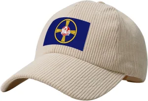Flag of Omaha, Nebraska Baseball Cap for Men Women Corduroy Baseball Caps Trucker Caps Sun Hat