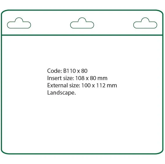 Flexible Landscape Card Holder CH-B-110x80MM (50 Pack)