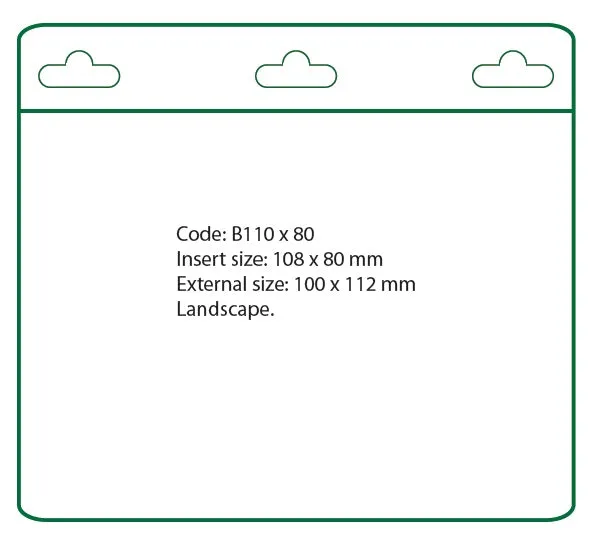 Flexible Landscape Card Holder CH-B-110x80MM (50 Pack)