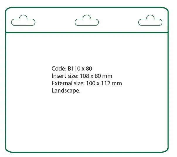 Flexible Landscape Card Holder CH-B-110x80MM (50 Pack)
