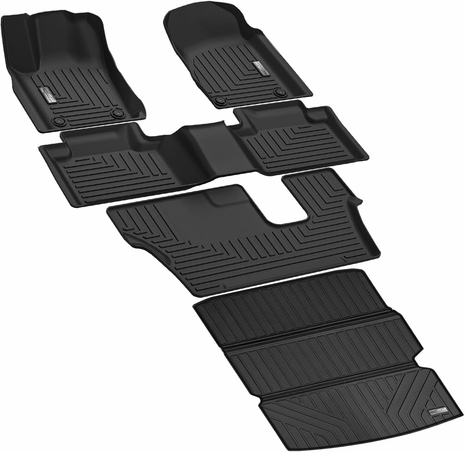 Floor Mats & Cargo Liner for 2016-2023 2024 Dodge Durango 7 Passenger with 2nd Row Bench Seats,1st & 2nd & 3rd Row with Trunk mat Full Set,TPE All Weather Mats