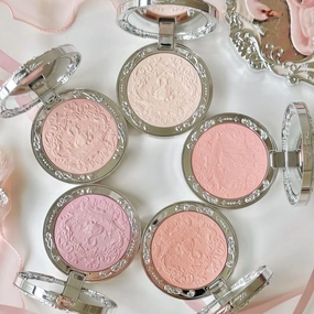 Flower Knows Swan Ballet Series Embossed Blush Long-lasting Matte Powder Blusher Natural Brightening Cosmetic (C02, K)