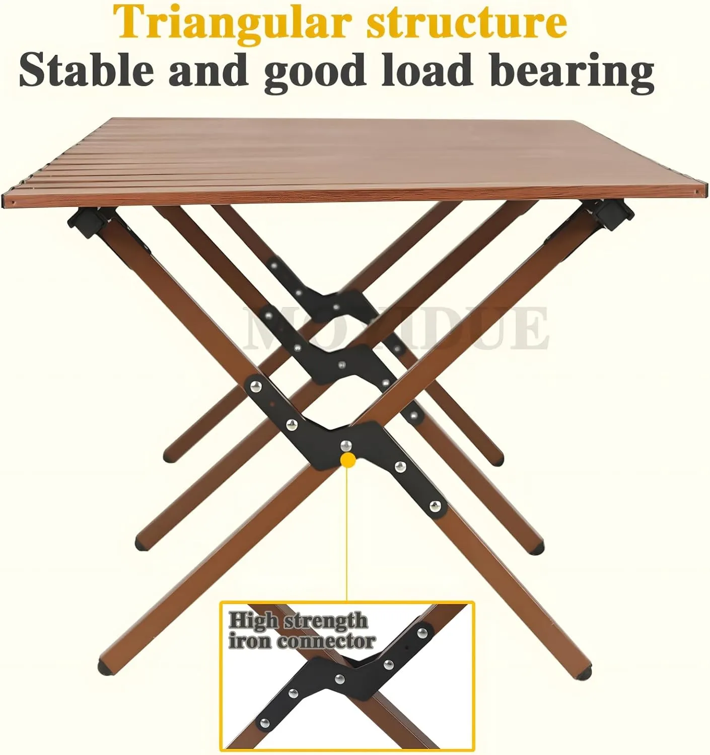 Folding Camping Table, Portable Picnic Table, Low Outdoor Table, Fold Up Collapsible Roll Up Metal Camp with Carry Bag for Beach Party Patio BBQ Travel,Black,S