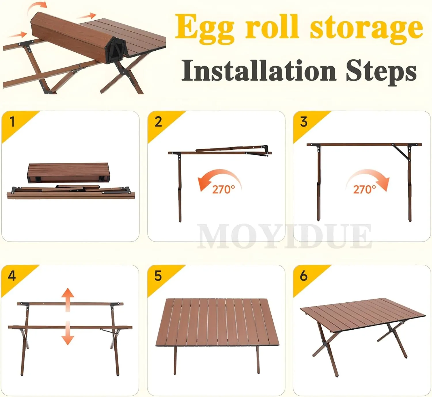 Folding Camping Table, Portable Picnic Table, Low Outdoor Table, Fold Up Collapsible Roll Up Metal Camp with Carry Bag for Beach Party Patio BBQ Travel,Black,S