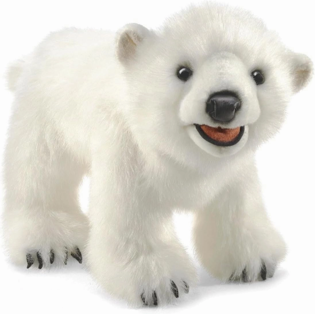 Folkmanis Polar Bear Cub Hand Puppet, White, Model:3041