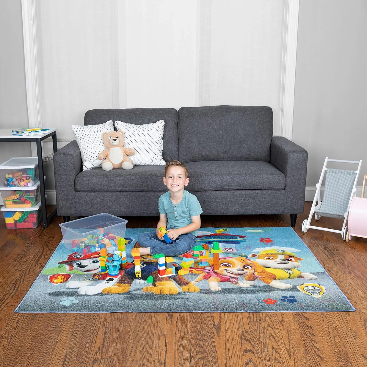 Franco Kids Room Non Slip Area Rug, 69 in x 52 in, Paw Patrol