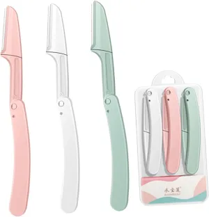 FRCOLOR 18pcs Eyebrow Razor Portable Face Grooming Tool for Women Compact Design Easy to Use and Clean for Travel and Home Use