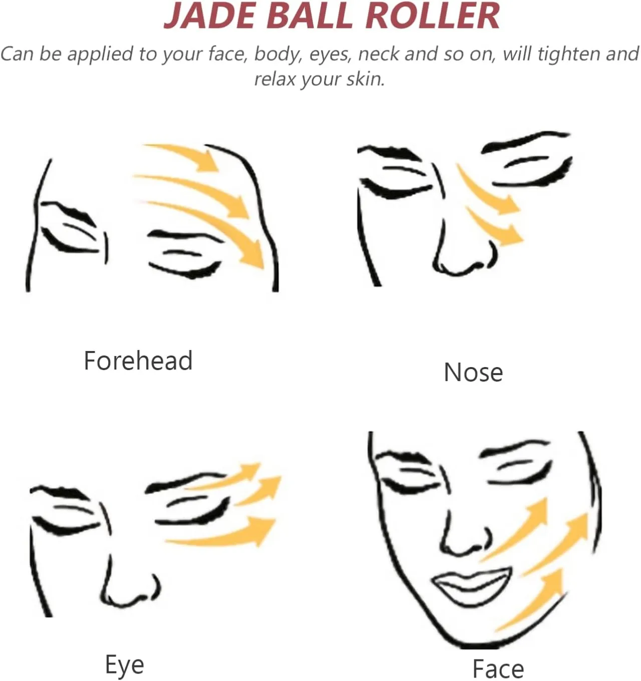 FRCOLOR 1set Jade Roller Facial Eye Care Tool Cooling Effect Volcanic for Skin Tightening and Relaxation Present for