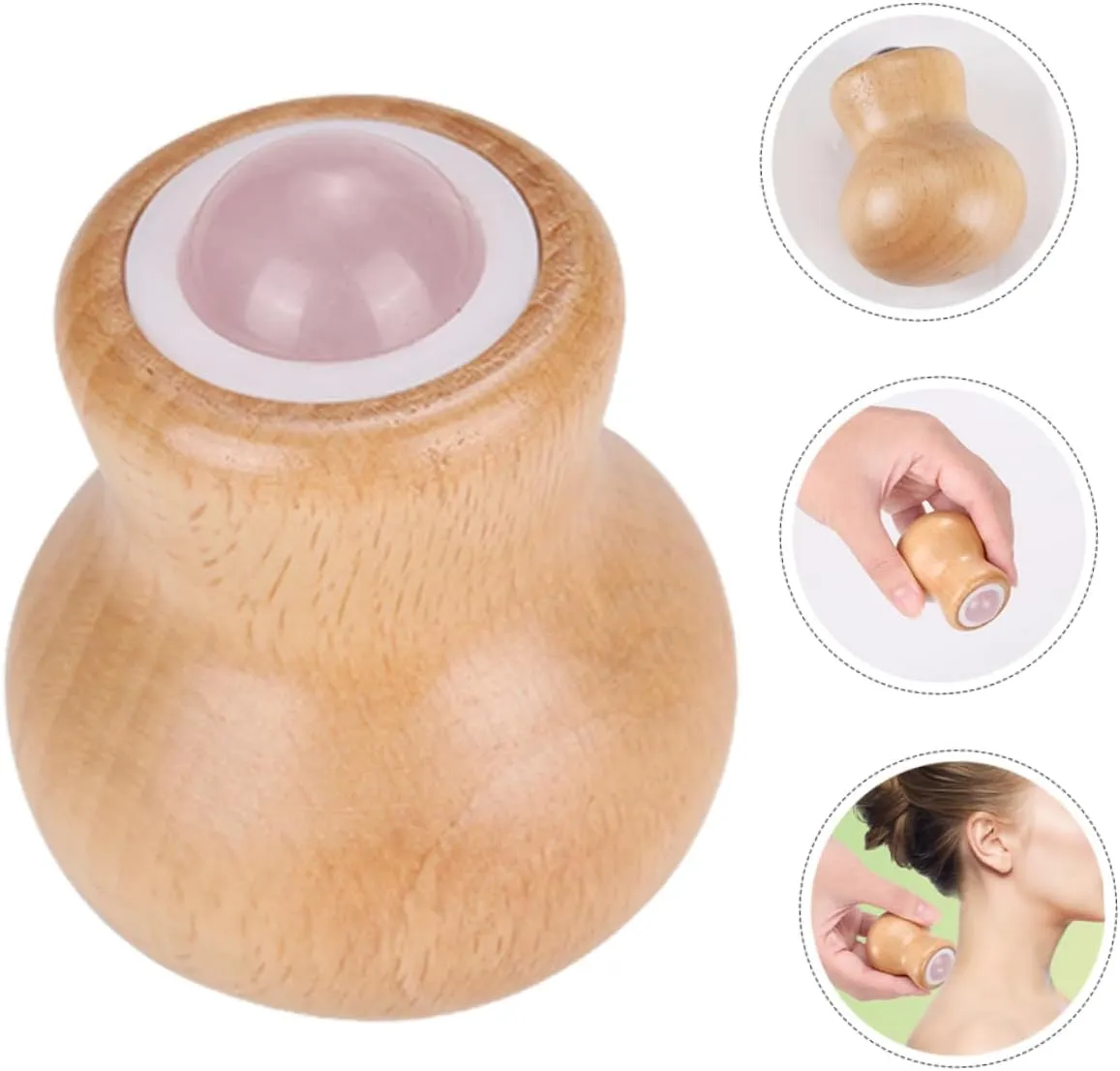 FRCOLOR 4pcs Facial Massage Roller Tool Jade Face Roller for Neck and Face Skin Elasticity Compact Design for Relaxation and Beauty
