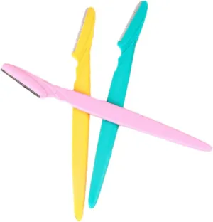 FRCOLOR Eyebrow Grooming Kit 96 Pcs Professional Trimmer Scissors Shaper for Women Compact Easy to Clean Random Color