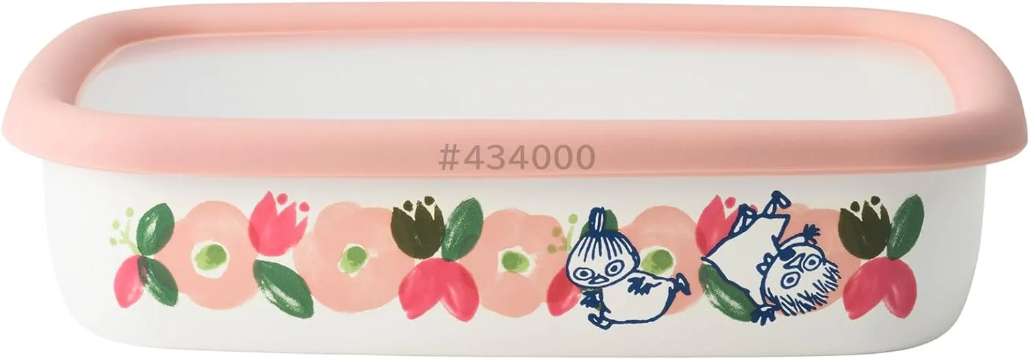 Fuji Hollow Moomin Flower Garden Shallow Shape Square Container M MTH-M