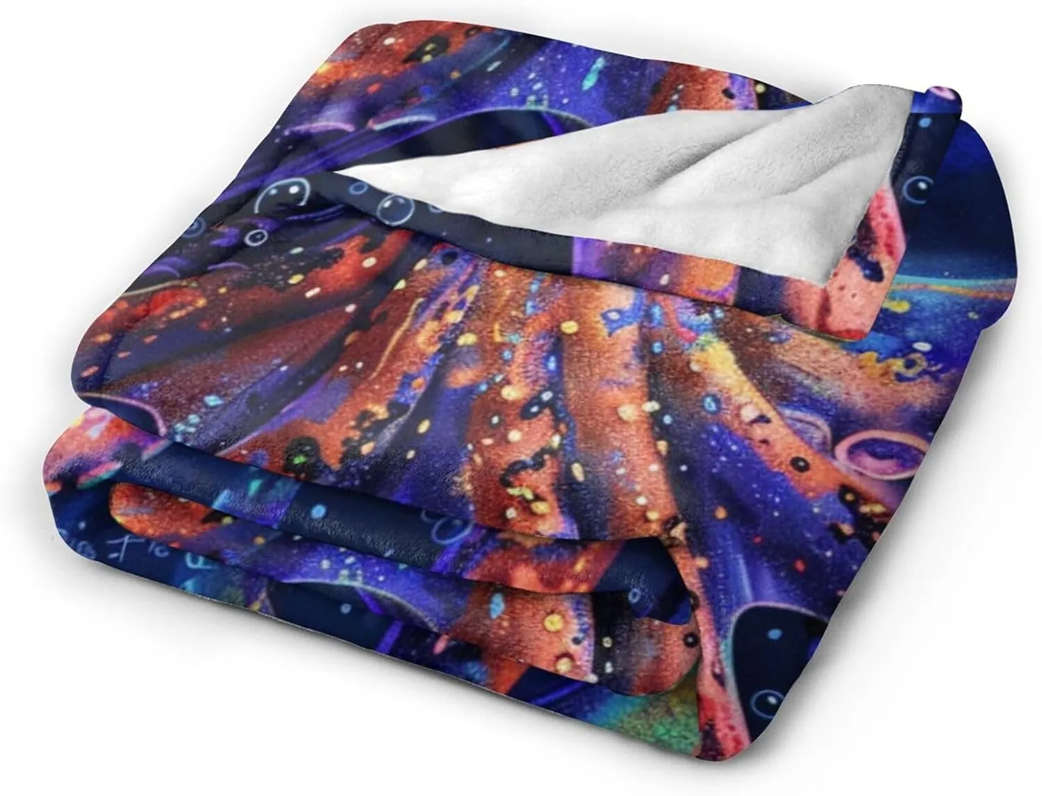 Funny Octopus Blanket for Woman Purple Octopus Throw Blanket Octopus Decor Stuff Merch Cozy Fuzzy Warm Soft Plush Flannel Fleece Lightweight Bedding Ocean Animals Gifts for Girls Kids Boy 50"X40"