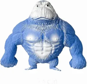 Funny Splat Gorilla Stress Relief Toys Gorilla Squeeze Toy,Cute Gorilla Man Sensory Stress Toy Reduce Irritability for All Ages （Blue）
