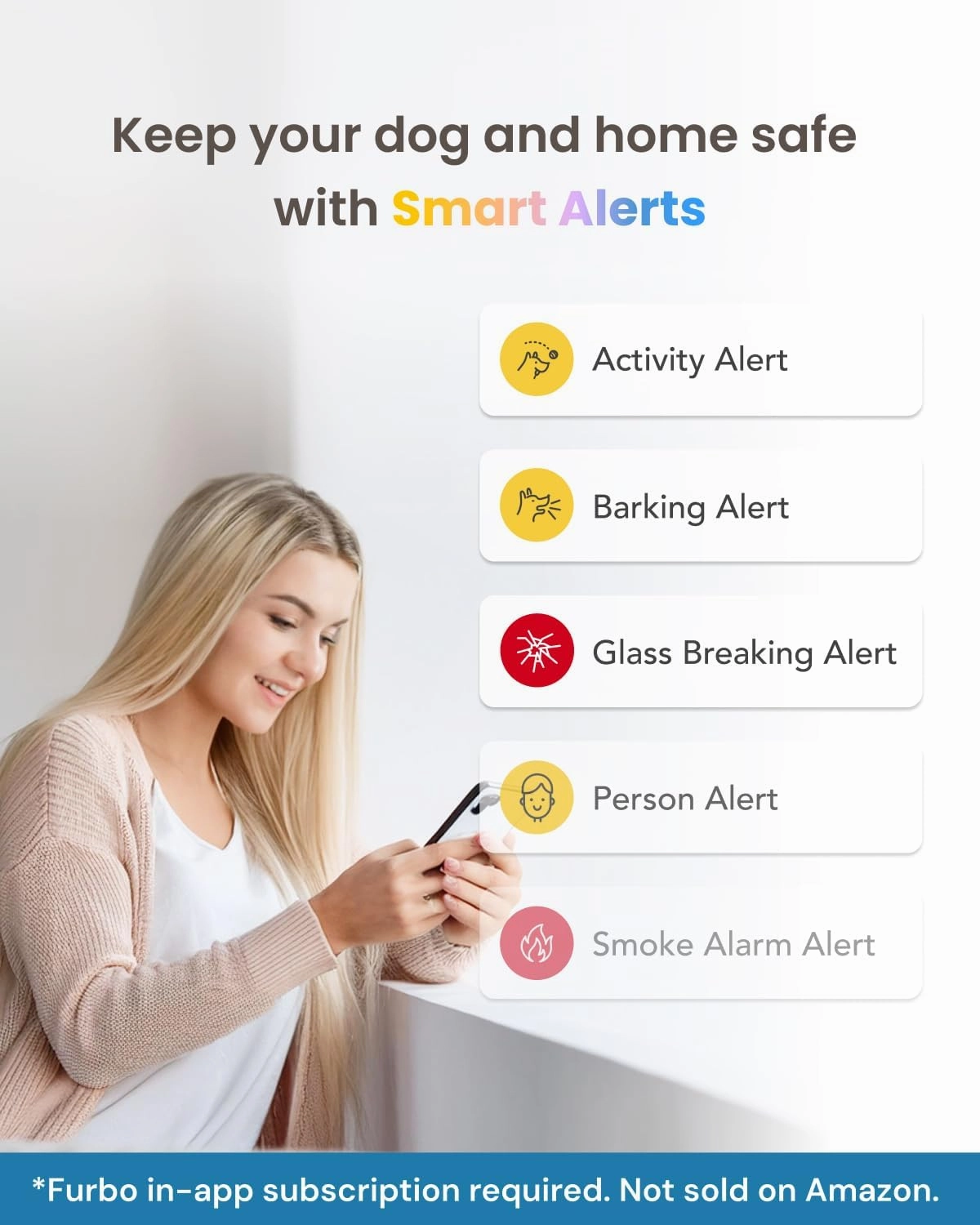 Furbo 360° Dog Camera - Unlock with Paid Plan: Home Security & Dog Safety Alerts, Rotating Pet Treat Dispenser w/ 2-Way Speaker, Smart Indoor Cam w/Phone App (3mo Minimum Subscription Required)