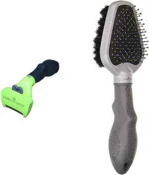 FURminator Small Dog Undercoat Deshedding Tool Dual Grooming Brush