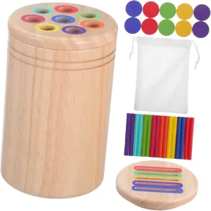 Garneck 1 Set Color Sorting Cup Sorter Game for Enhances Hand Eye Coordination Color Recognition Fine Motor Skills for Preschool Learning Activities