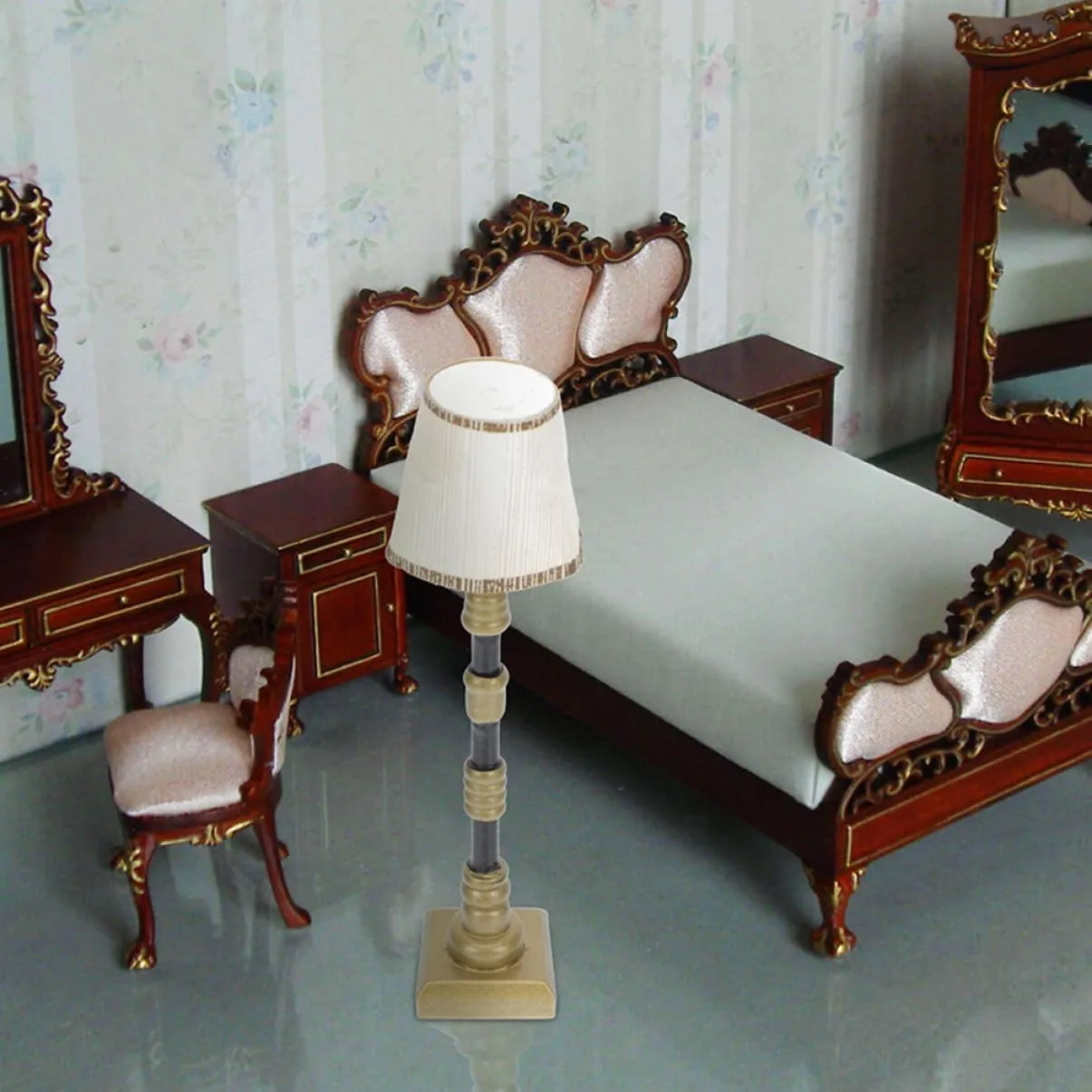 Garneck 5sets 2pcs Miniature Floor Lamp Dollhouse Decor Safe Model Compact Design for Mini House Decoration Adds Warmth to House Atmosphere 2pcs*5