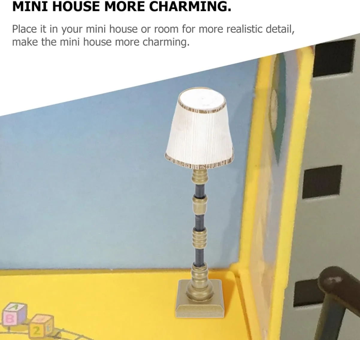 Garneck 5sets 2pcs Miniature Floor Lamp Dollhouse Decor Safe Model Compact Design for Mini House Decoration Adds Warmth to House Atmosphere 2pcs*5