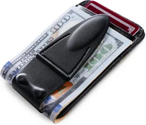 Geneva Black Matte MoneyClamp® with Wallet, The Only Money Clip that Never Loses Its Grip, Forever Warranty
