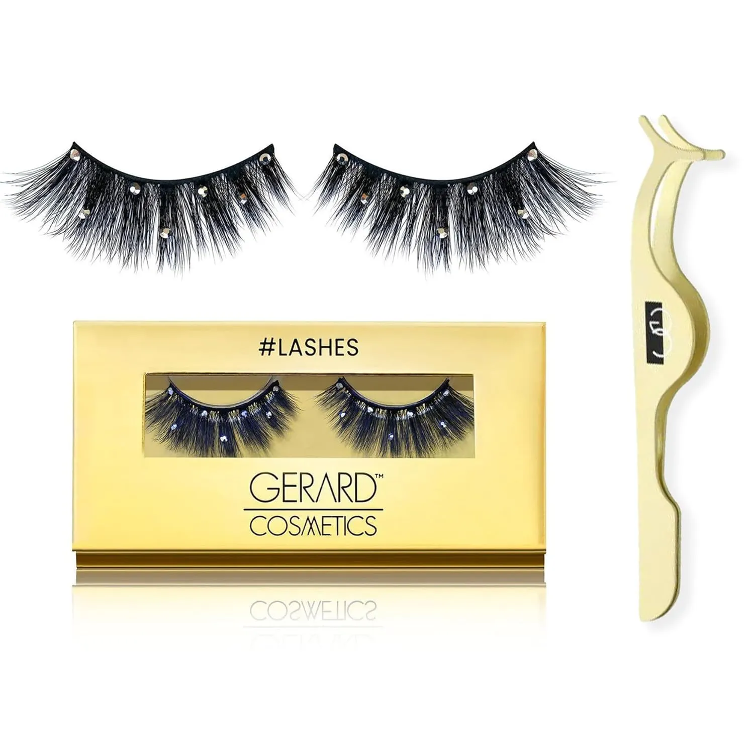 Gerard Cosmetics Lash Applicator Tool, Easy False Eyelash Application, Curved Clamp Lash Tweezers (1 pc)
