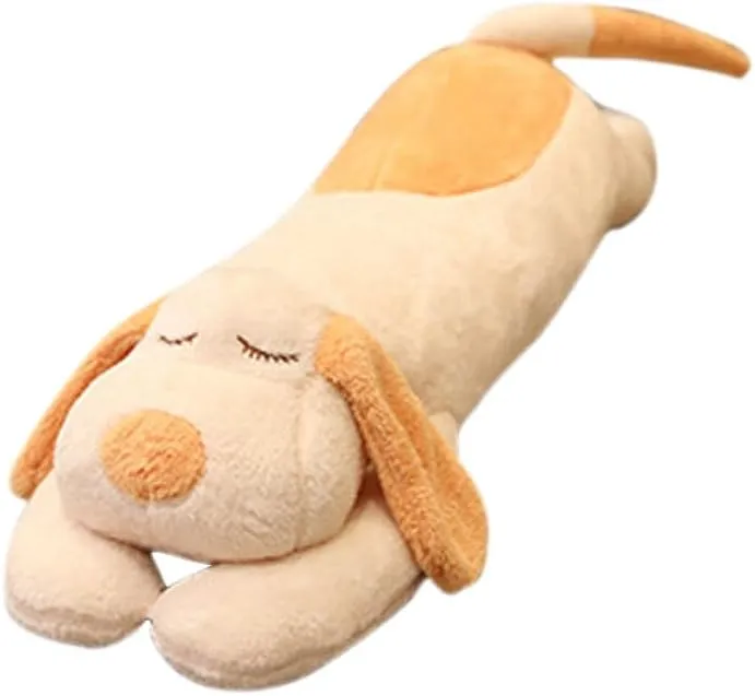 Giant Dog Puppy Stuffed Animals Plush Toy, 43.3 Inch Large Stuffed Dog Hugging Pillow Soft Sleeping Plush Body Pillow Birthday