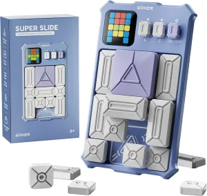 GiiKER Super Slide Puzzle Games, Original 500  Challenges Brain Teaser Puzzle, Toys for Kids, Travel Games Birthday Gifts Easter Stocking Stuffers for Boys Girls, Activities for Road Trips - Lavender