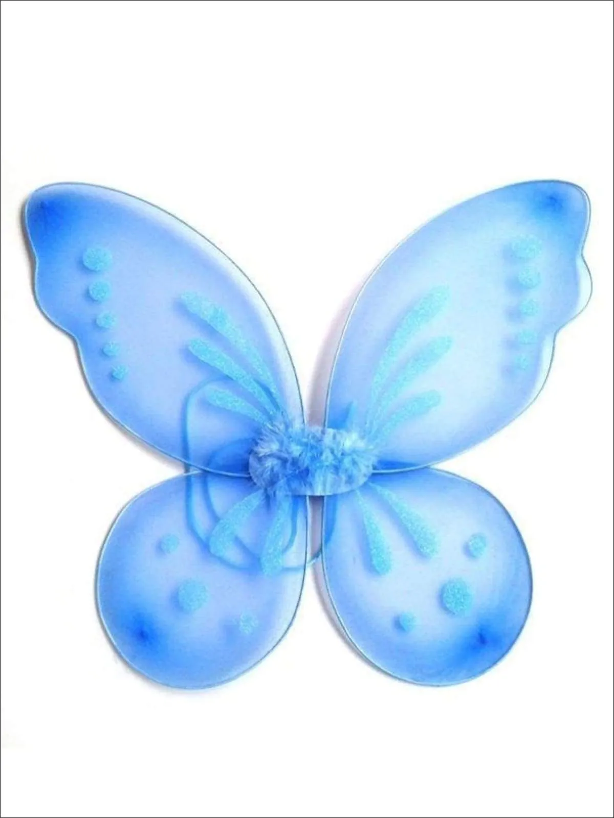 Girls Colorful Glitter Fairy Wings (Multiple Color Options)