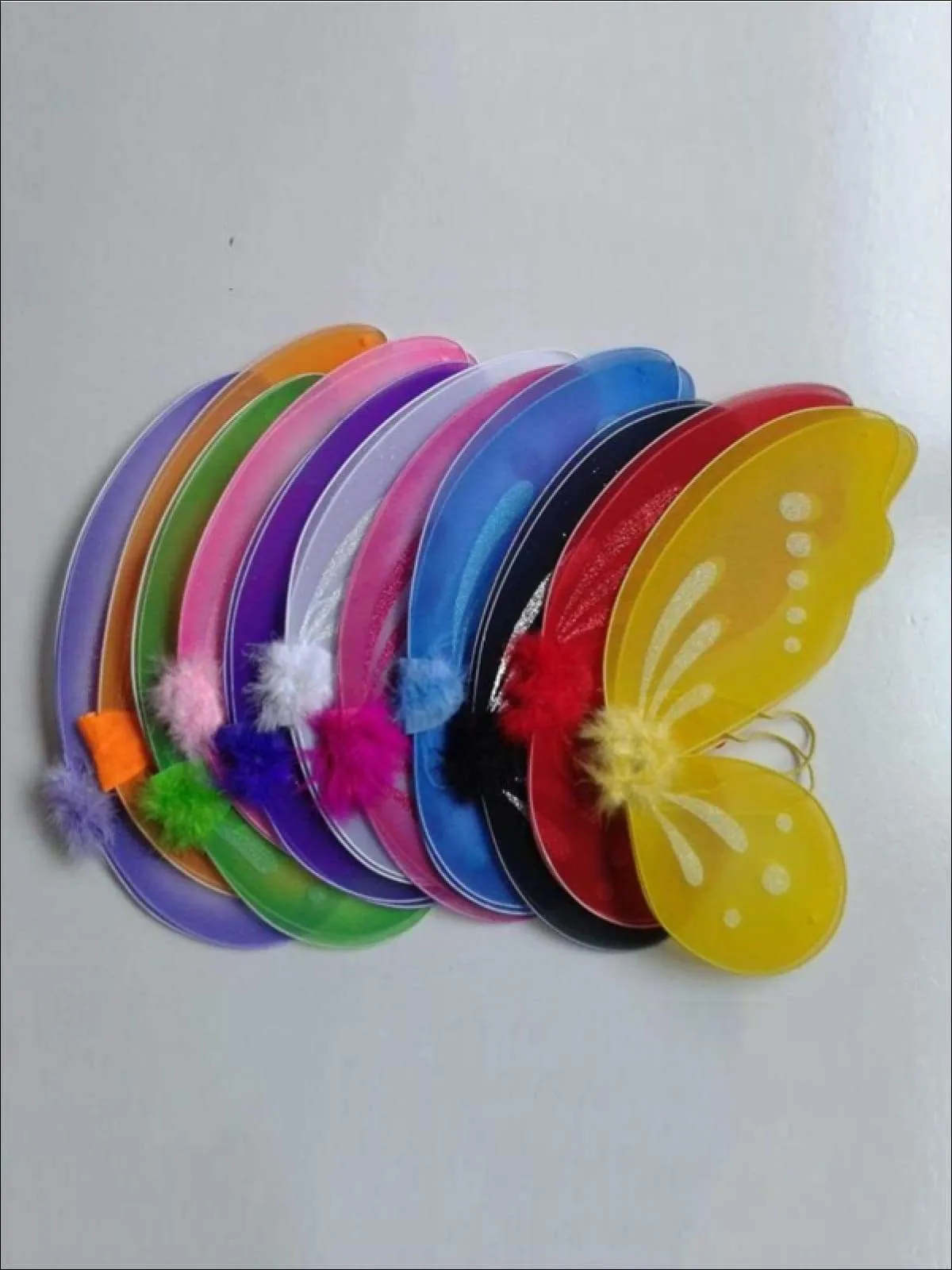 Girls Colorful Glitter Fairy Wings (Multiple Color Options)