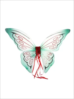 Girls Colorful Glitter Fairy Wings