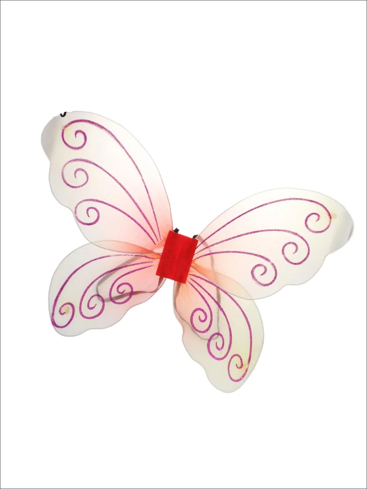 Girls Colorful Glitter Fairy Wings