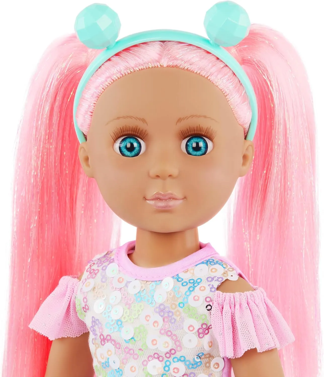 Glitter Girls – 14-inch Doll and Toy Horse – Blue Eyes & Pink Hair – Rainbow Mane & Removable Saddle – Cowgirl Boots, Top Hat & Dress – Toys for Kids 3 Years  – Areli & Adore