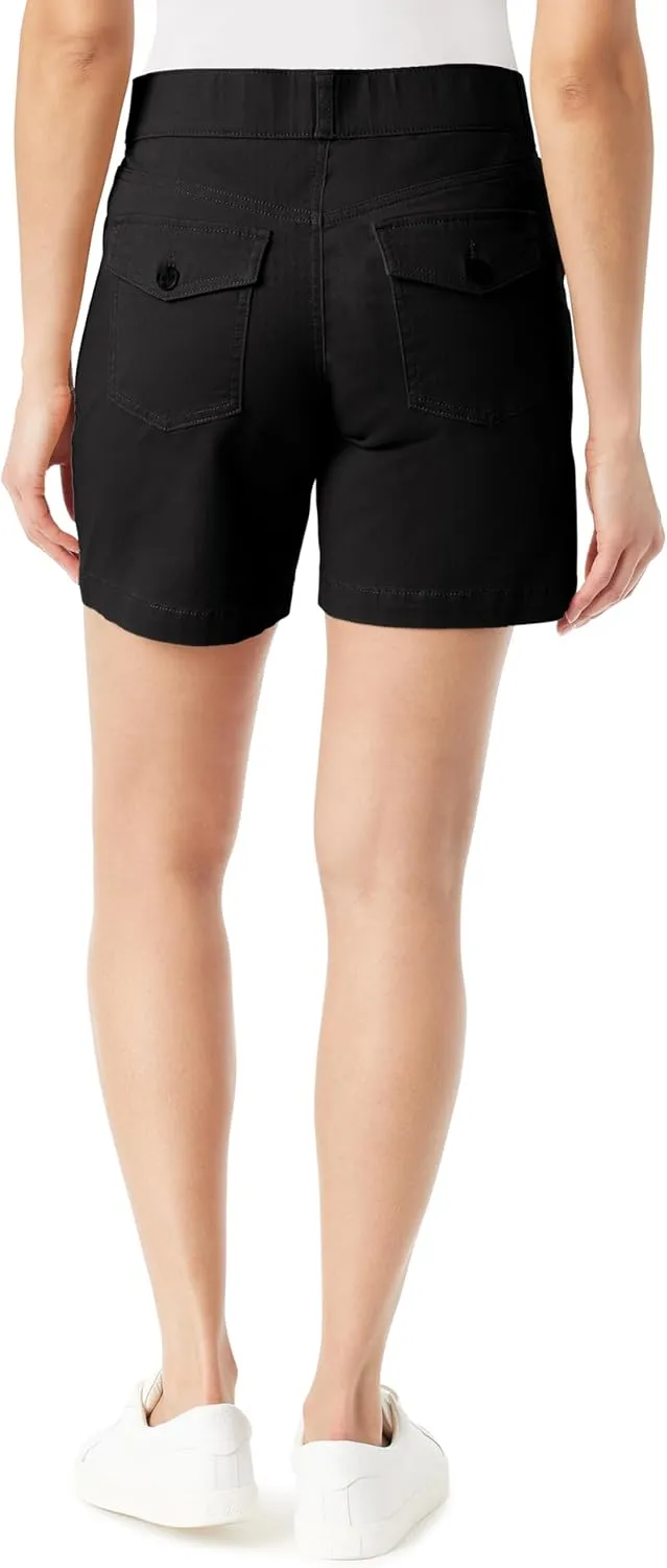 Gloria Vanderbilt Women's Shape Effect Comfort Waist Pull on Short Standard