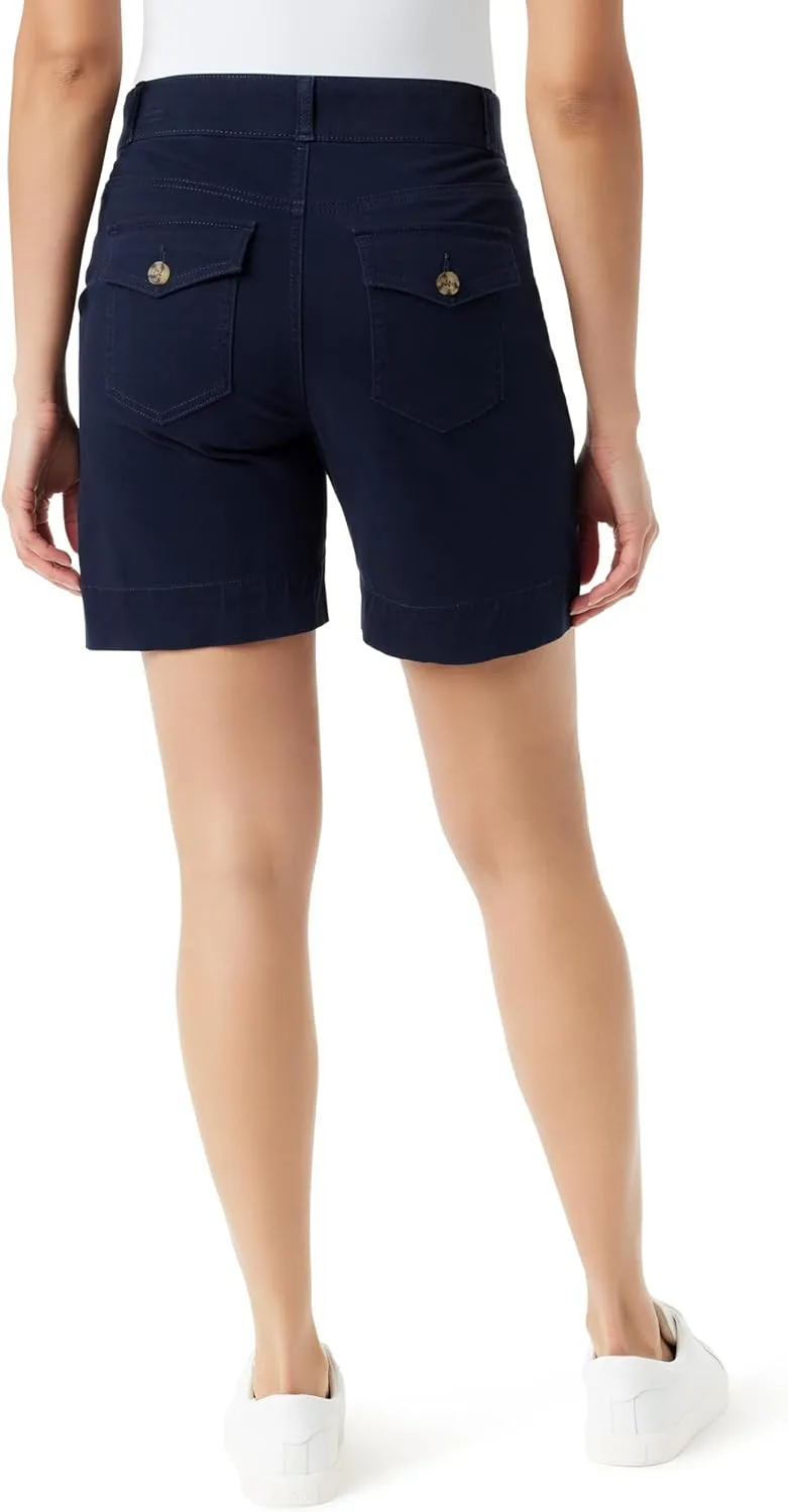Gloria Vanderbilt Women's Shape Effect Comfort Waist Pull on Short Standard