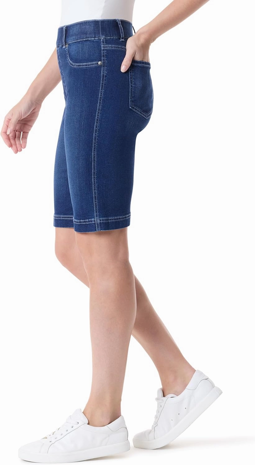 Gloria Vanderbilt Women's Shape Effect Pull on Bermuda High Rise Short Standard