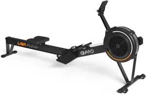 GMWD Rowing Machine for Home - Adjustable Air-Resistance Rower with Digital Exercise Monitor, Device Holder & Bench | Compact Rower Machine for Easy Storage