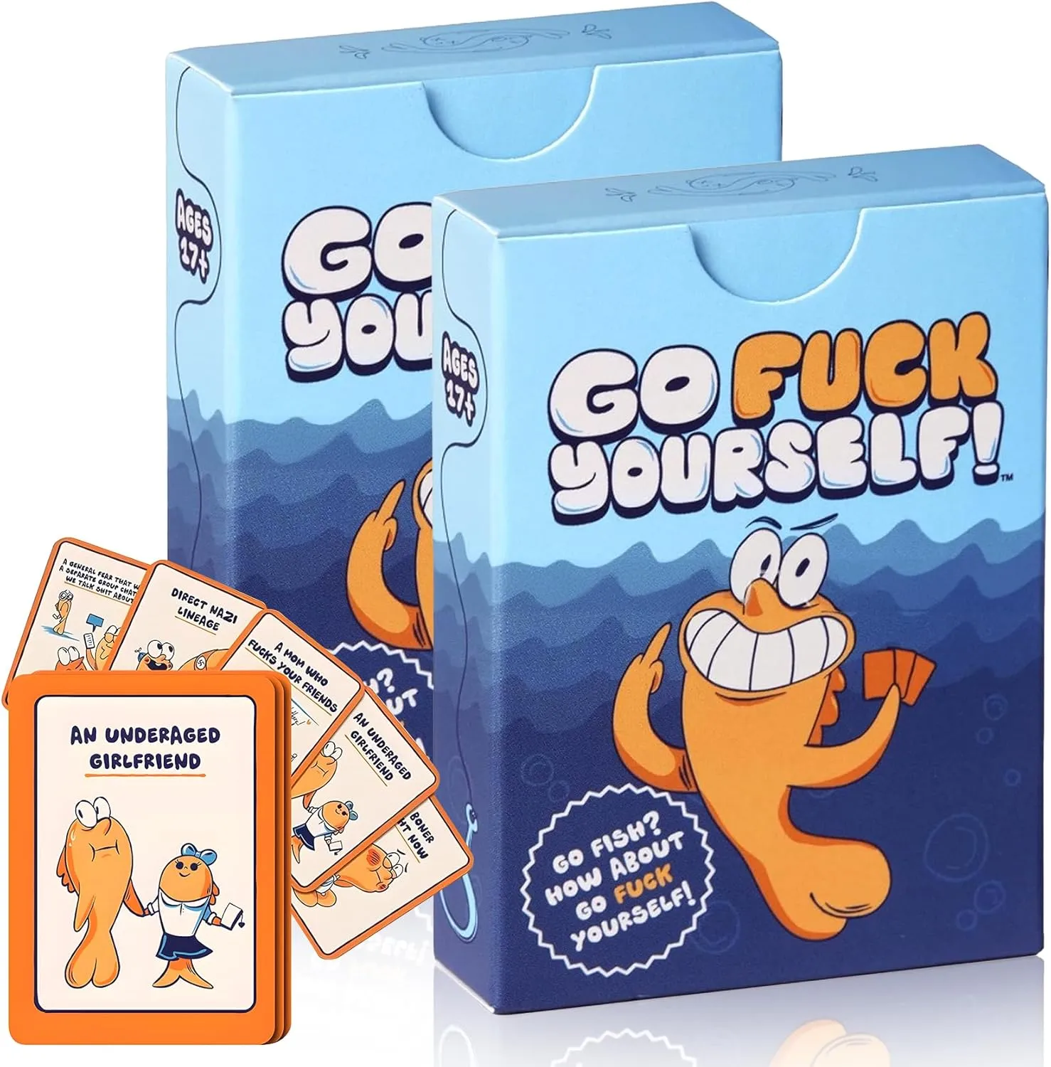 Go Fish Card Game Yourself for Adult, 2025 New Night Party Game F K F*ck Fuck Deck for 2  Players, Family Classic Interactive Fun for Adults, Gag Gift for Friends, Couples & Coworkers (5)