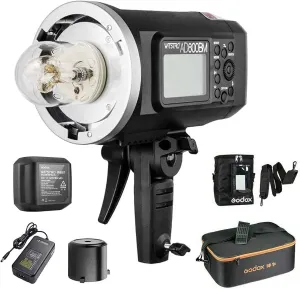 Godox AD600BM Bowens Mount 600Ws GN87 HSS Outdoor Flash Strobe Light with 2.4G Wireless X System, 8700mAh Battery, w/Godox CB-09 Carrying Bag and PB-600 Portable Flash Bag