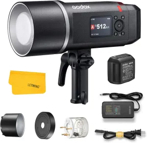 GODOX AD600BM II AD600BMII Outdoor Flash Strobe, 2.4G 600Ws Photography Light, 8940mAh Li-ion Battery, 40W LED Modeling Lamp, Professional Bowens Mount Strobe for Studio/Outdoor Photography
